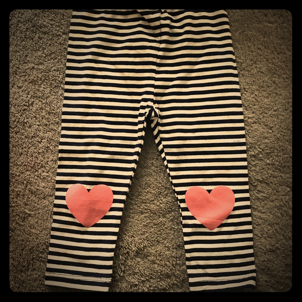 Black and white striped leggings